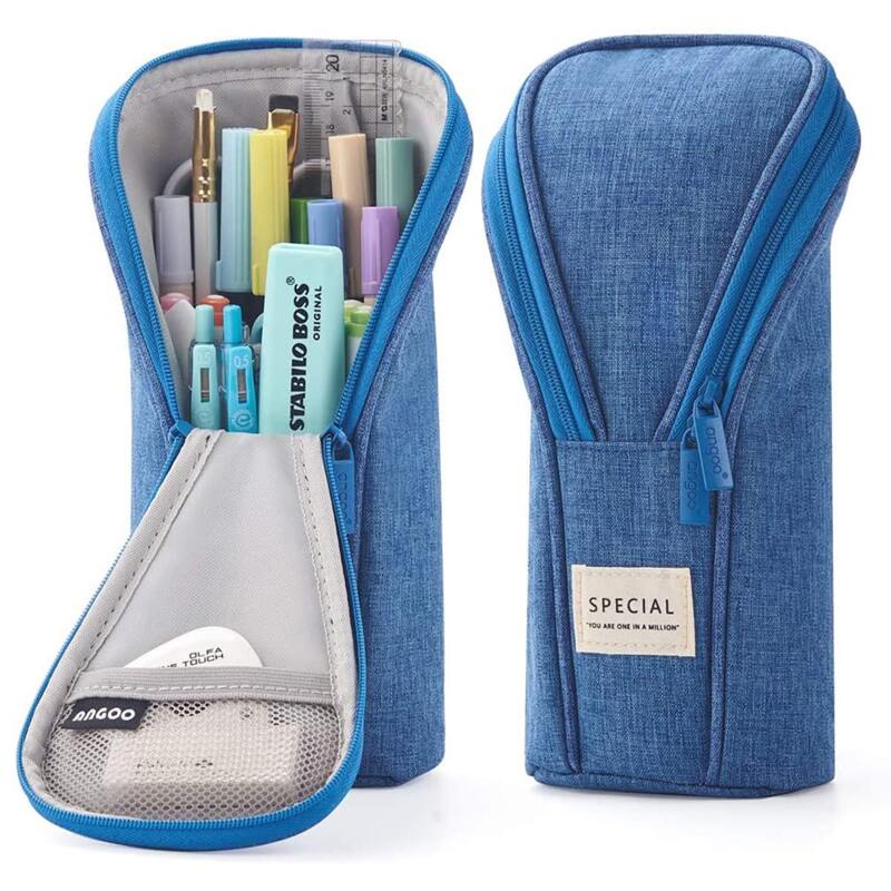 

1pc Multifunction Pencil Bag, Blue
