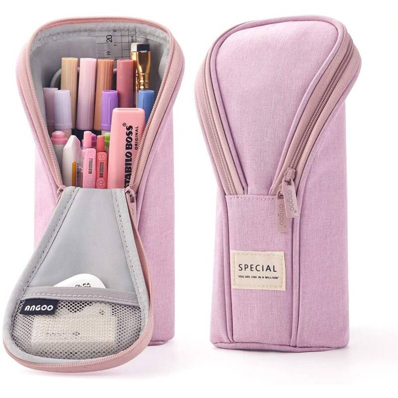 

1pc Multifunction Pencil Bag, Pink