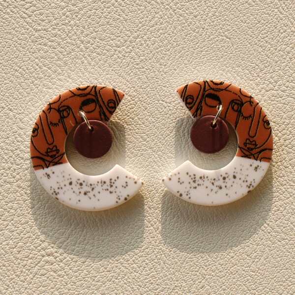 

Geometric Stud Earrings, Multicolor