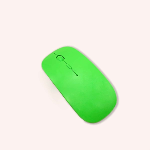 

1pc Solid Wireless Mouse, Green