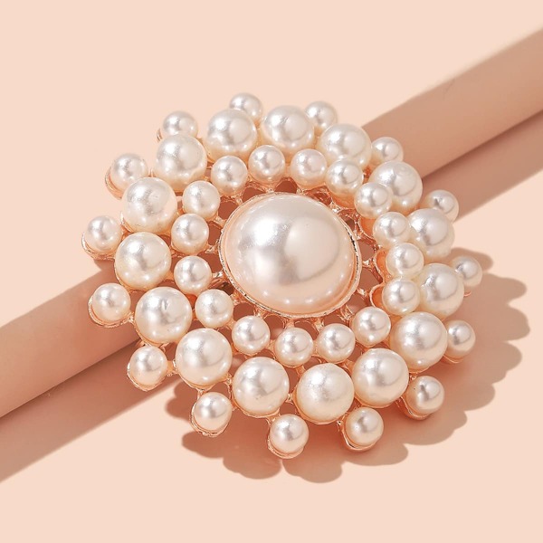 

Faux Pearl Decor Brooch, Multicolor