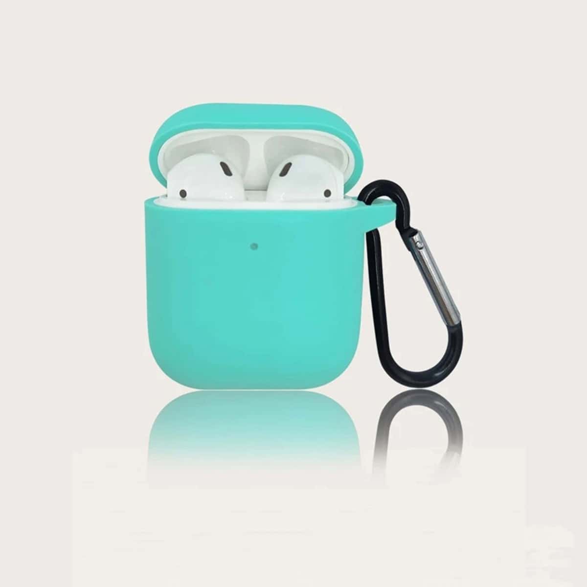 

1pc Solid AirPods Case, Mint blue