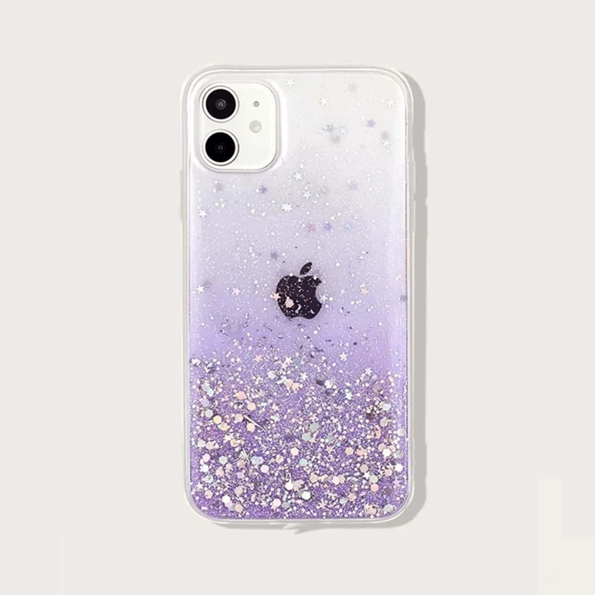 

Glitter Ombre iPhone Case, Purple