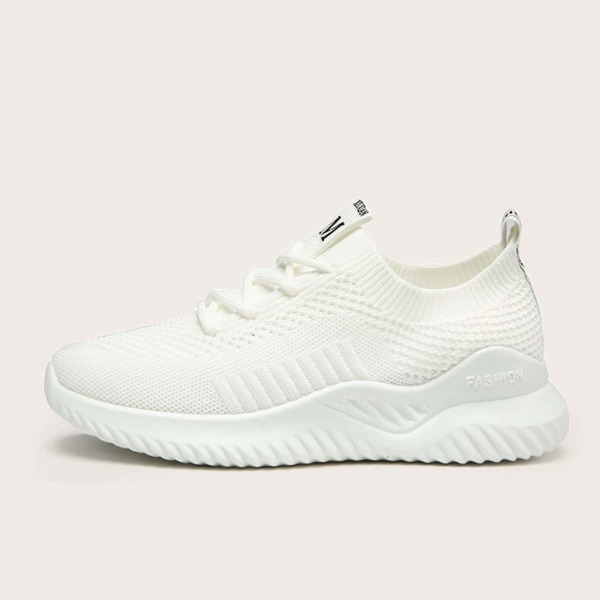 

Lace-up Decor Wide Fit Sneakers, White