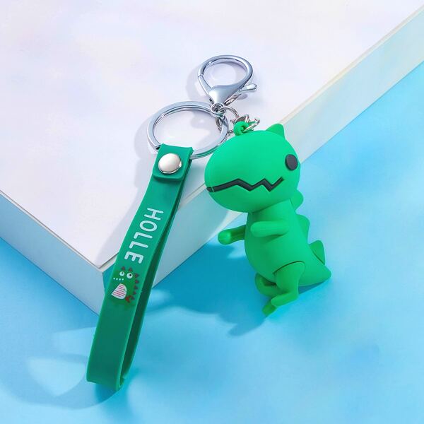 

Dinosaur Charm Keychain, Green