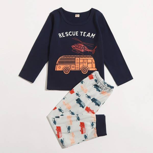 

Toddler Boys Letter Graphic PJ Set, Multicolor