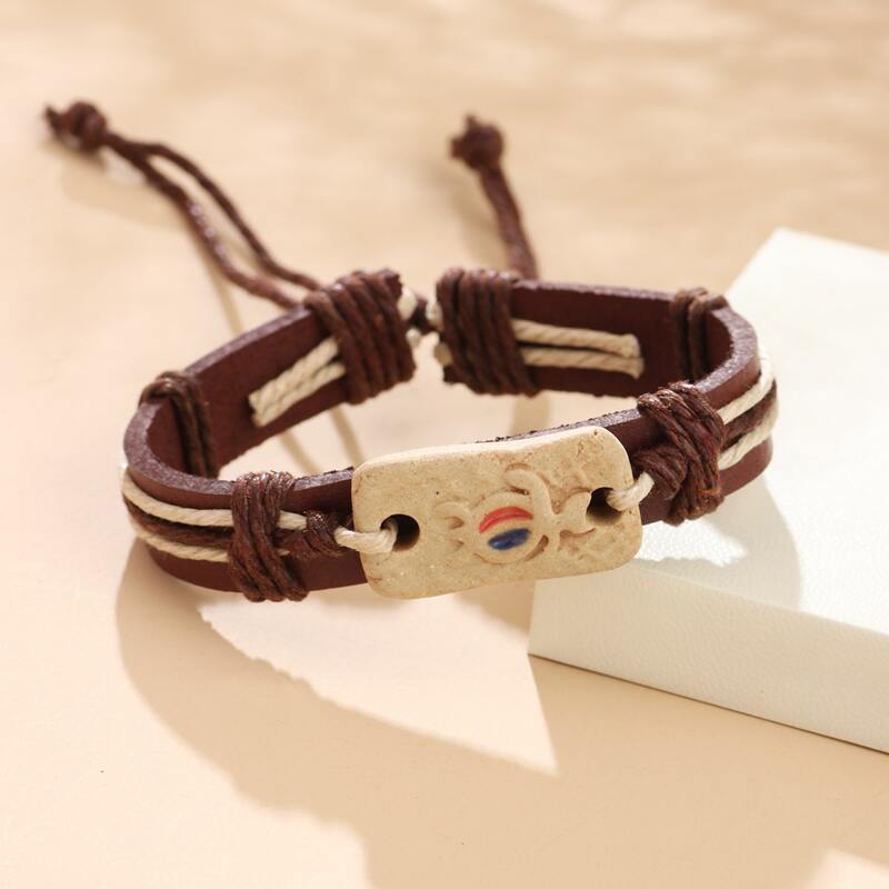 

Guys Rope Decor Bracelet, Multicolor
