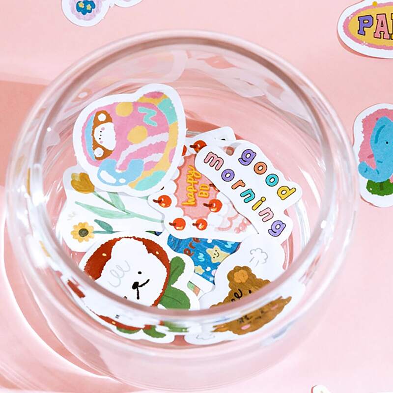 

46pcs Cartoon Graphic Sticker, Multicolor