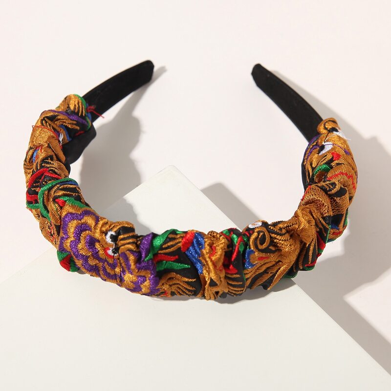

Flower Embroidery Hair Hoop, Multicolor