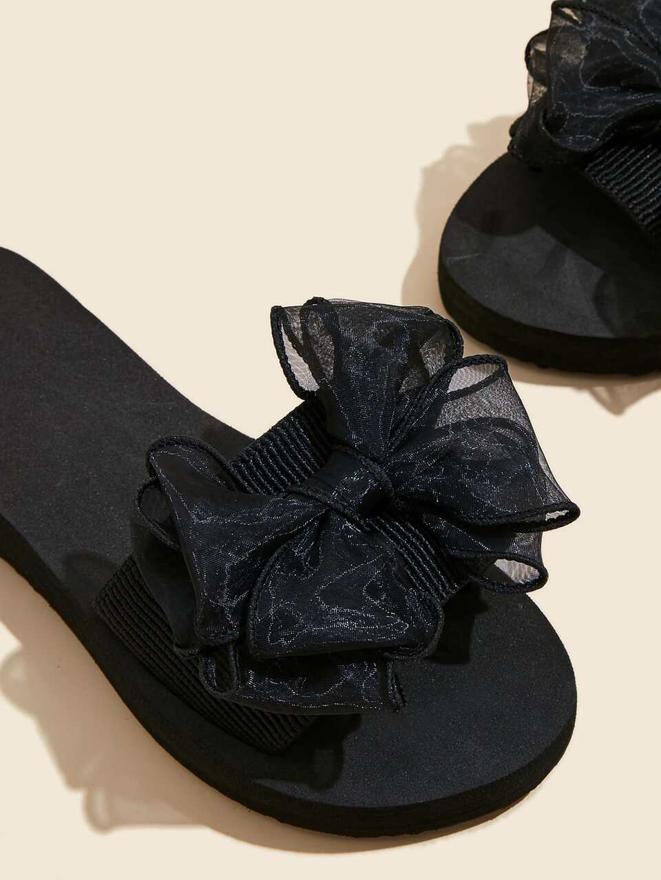 Women Bow Decor Slides, Fashion Summer Slides,Beach Outfits,Slippers Women