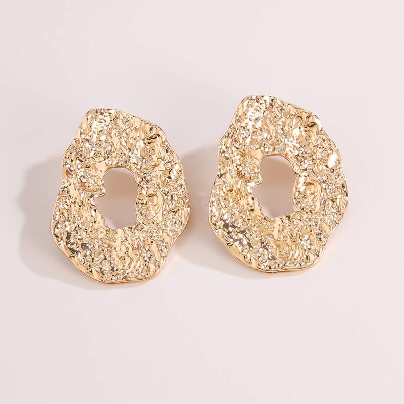 

Textured Drop Earrings, Gold