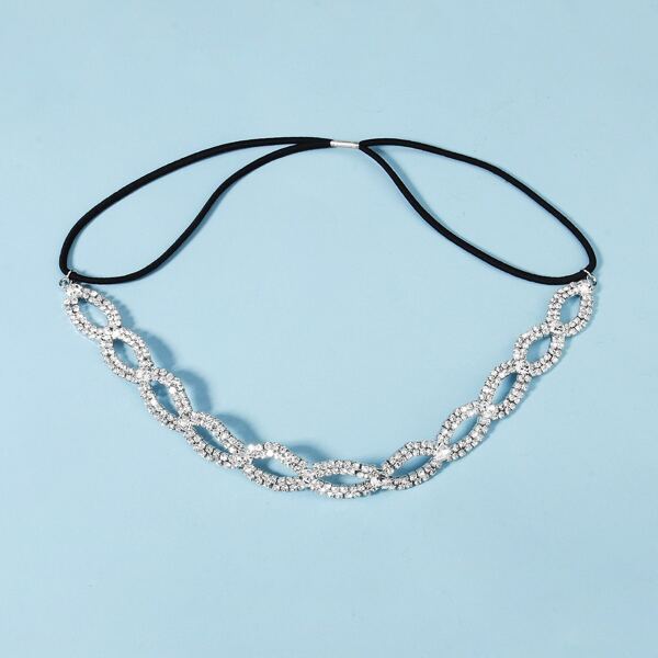 

Rhinestone Decor Headband, Silver