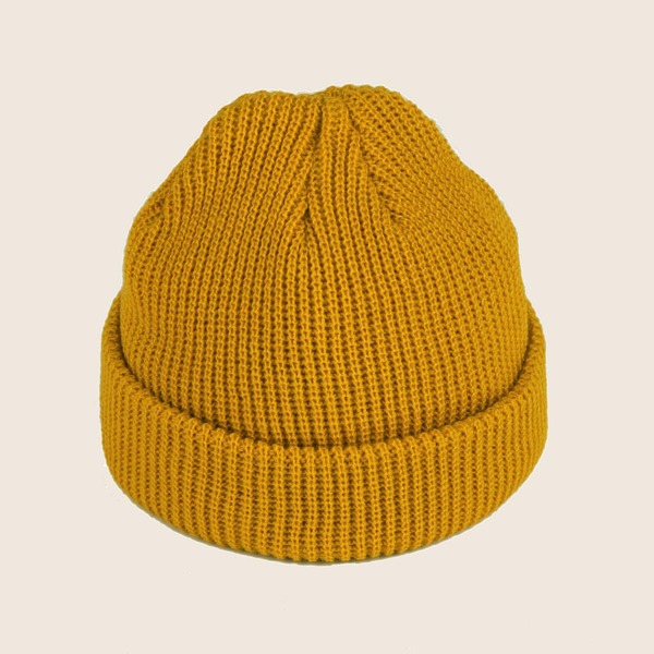 

Toddler Kids Simple Solid Beanie, Yellow