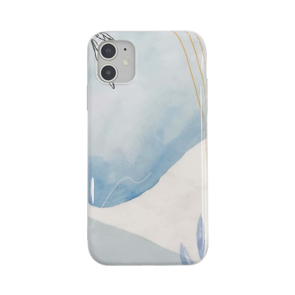 

1pc Colorblock Pattern iPhone Case, Multicolor