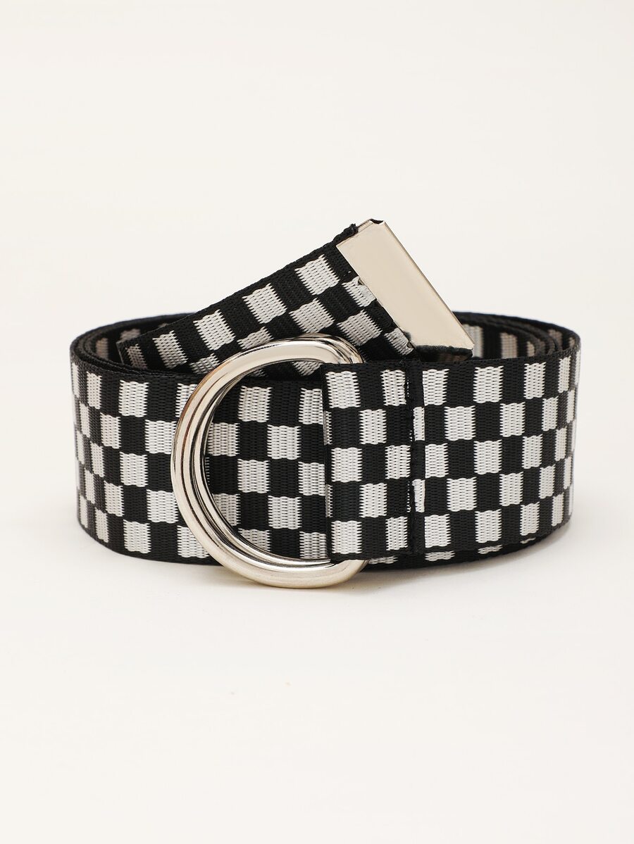 Dây nịt nam họa tiết kẻ sọc - Đen và trắng - Xem 1