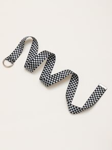 Dây nịt nam họa tiết kẻ sọc - Đen và trắng - Xem 2