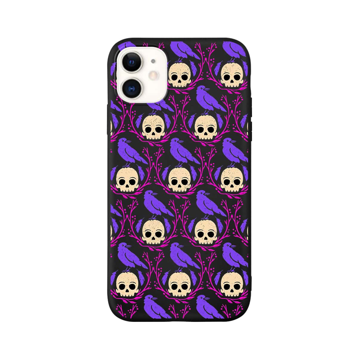 

1pc Skull Print iPhone Case, Multicolor