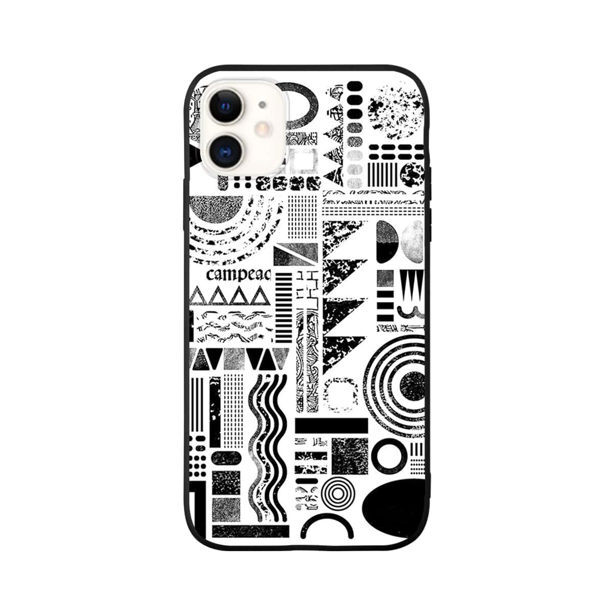 

1pc Geo Print iPhone Case, Multicolor