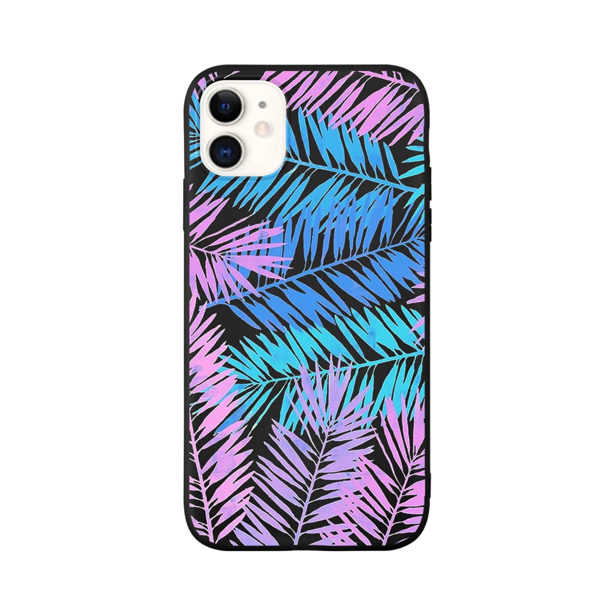 

1pc Leaf Print iPhone Case, Multicolor