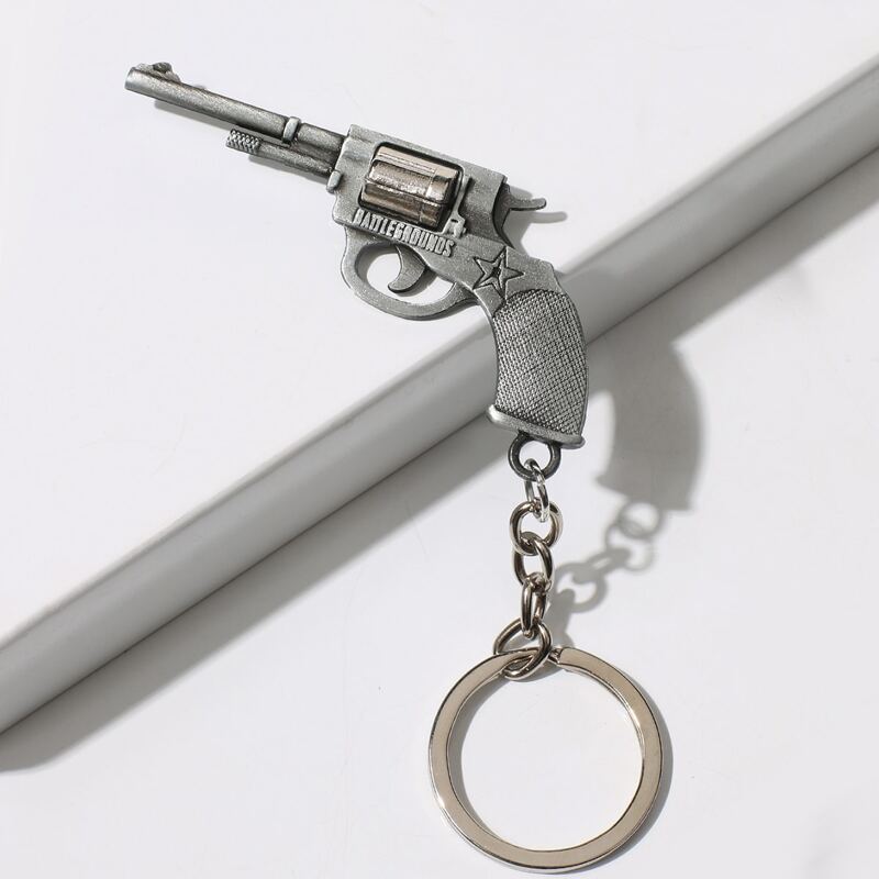 

1pc Gun Keychain, Silver