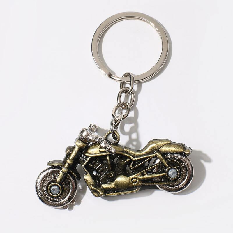 

1pc Motorcycle Keychain, Bronze