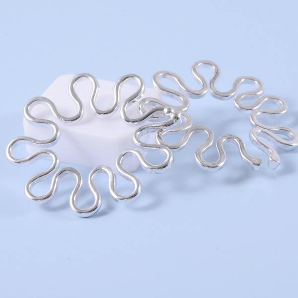 

2pcs Men Irregular Nipple Ring, Silver