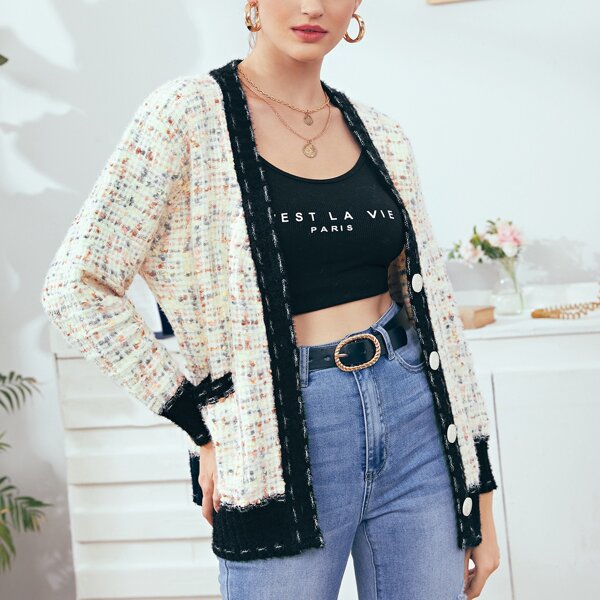 

Space Dye Dual Pocket Cardigan, Multicolor