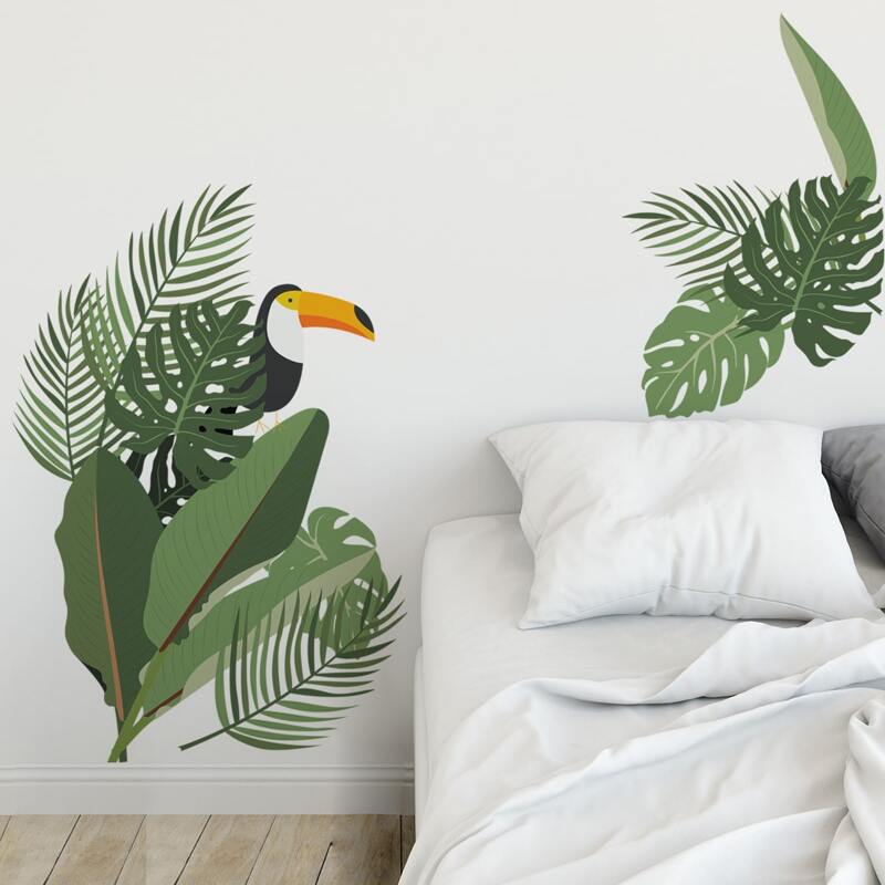 

Leaf Print Wall Sticker, Green