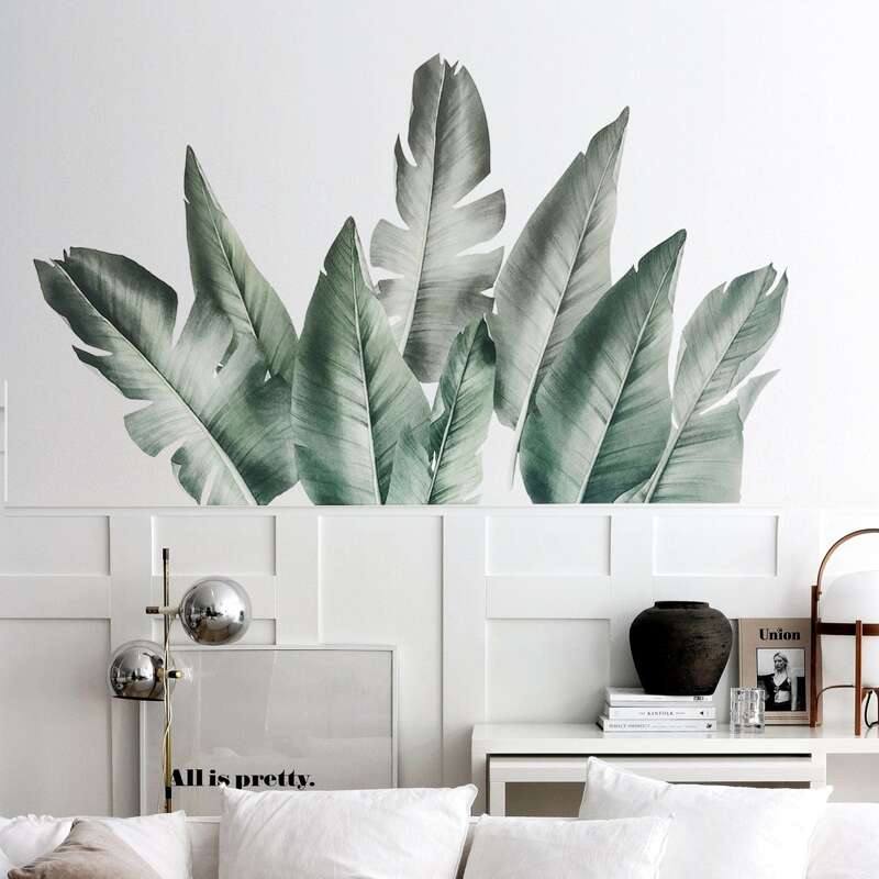 

Leaf Print Wall Sticker, Green