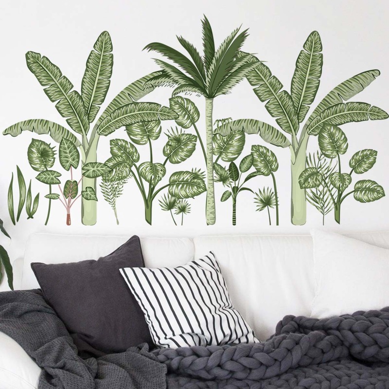 

Plant Print Wall Sticker, Green