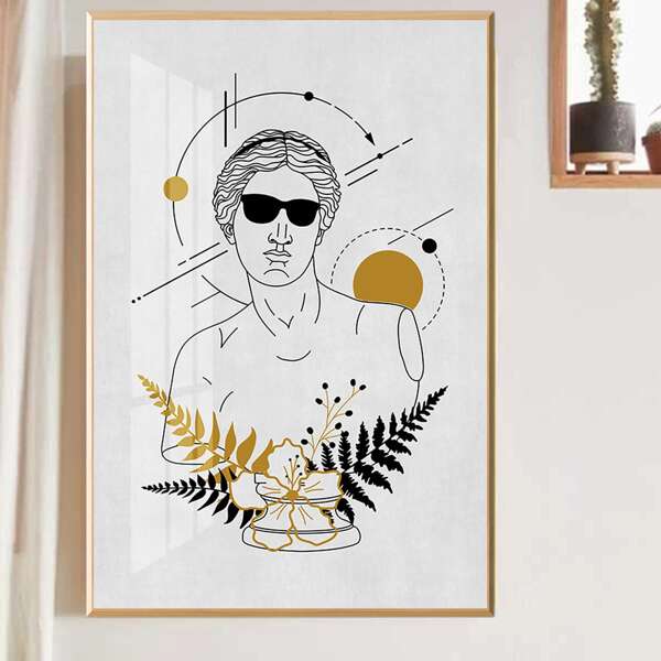 

Abstract Figure Graphic Wall Painting Without Frame, Multicolor