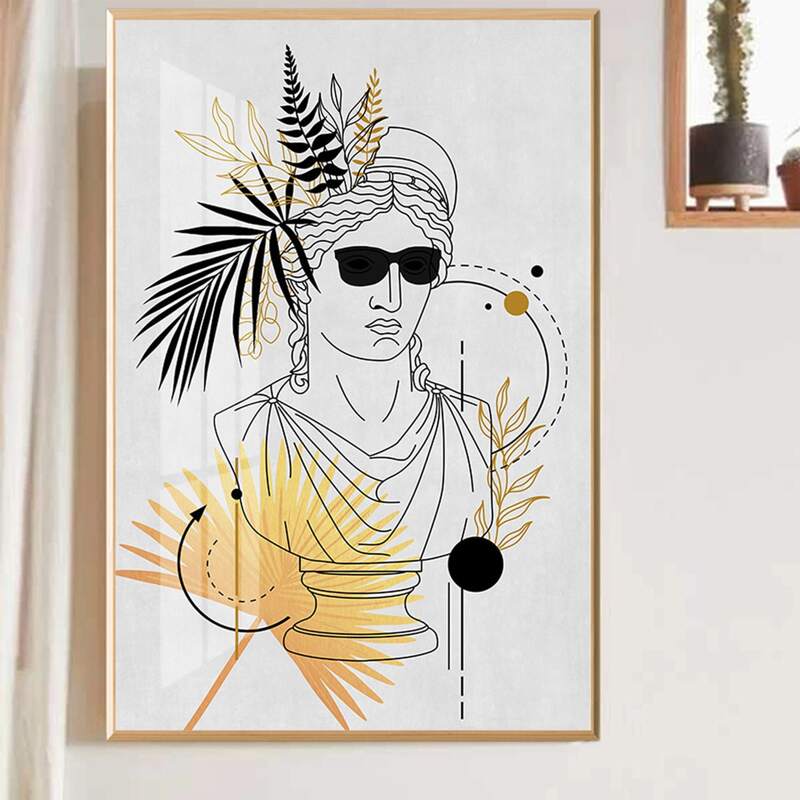 

Abstract Figure Graphic Wall Painting Without Frame, Multicolor