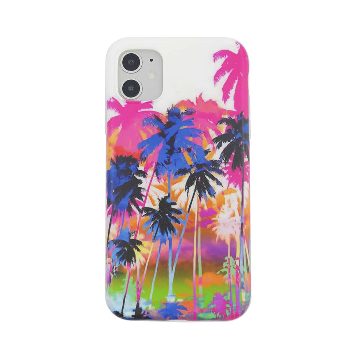 

1pc Coconut Tree Print iPhone Case, Multicolor