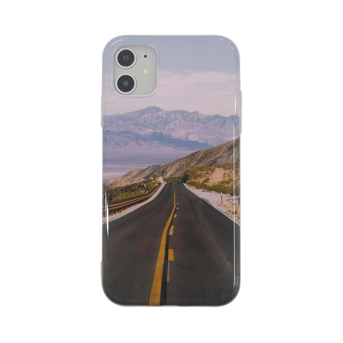

1pc Highway Scenery Pattern iPhone Case, Multicolor