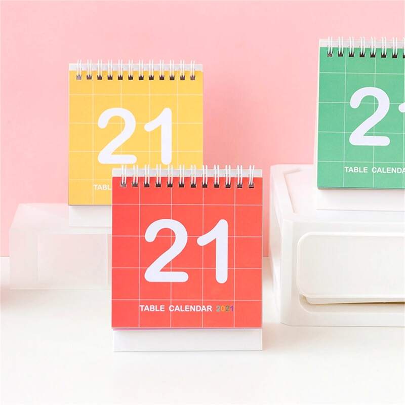 

1pc Random Color 2021 Desk Calendar, Multicolor
