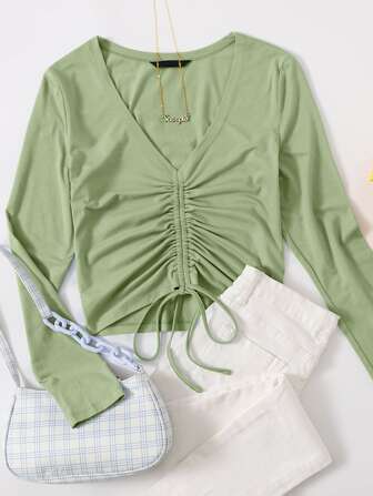 Top court avec cordon