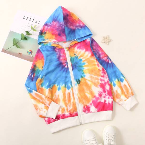 

Boys Tie Dye Zip Up Hoodie, Multicolor