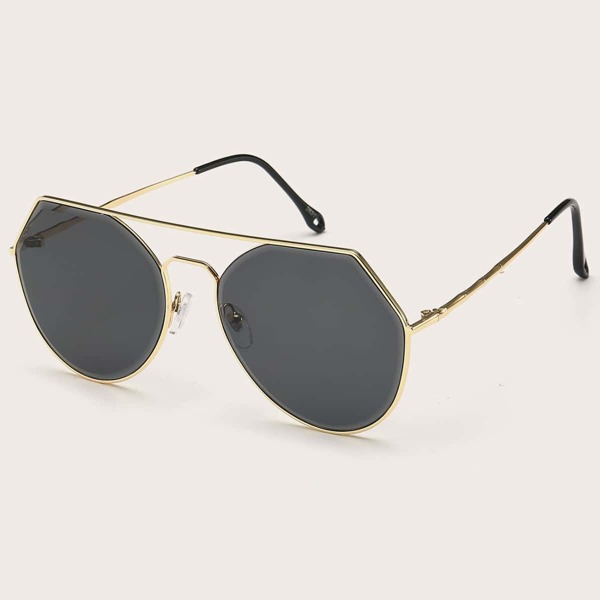 

Top Bar Metal Frame Sunglasses, Black