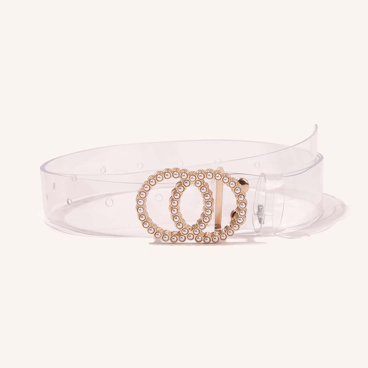 

Faux Pearl Clear Belt