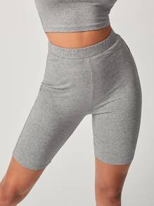 SHEIN Shorts biker gris - Gris - Ver 6
