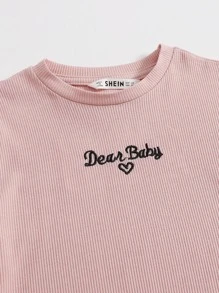 SHEIN Bộ hai mảnh Gái Nghề thêu Sọc ca rô Giải trí - Nhiều màu - Xem 3