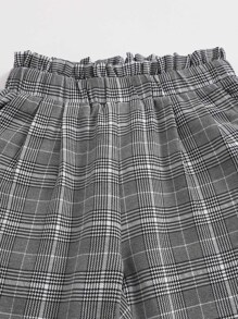 SHEIN Bộ hai mảnh Gái Nghề thêu Sọc ca rô Giải trí - Nhiều màu - Xem 4
