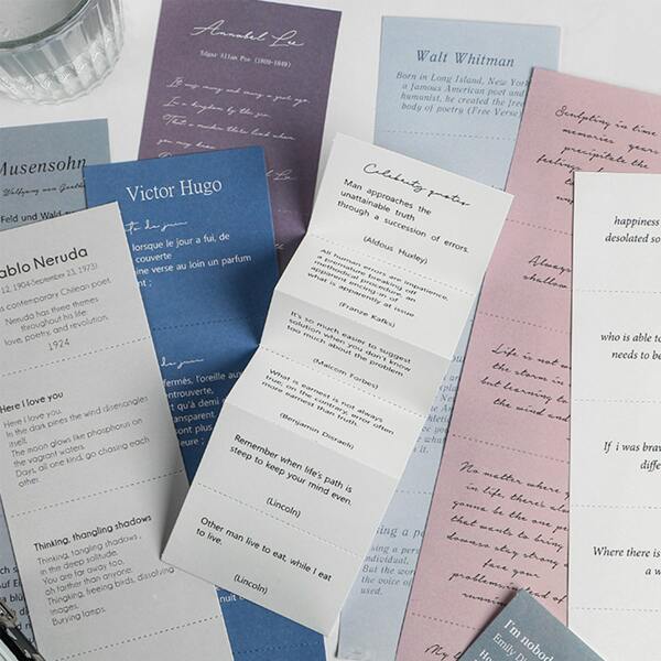 

5sheets Slogan Graphic Random Material Paper, Multicolor