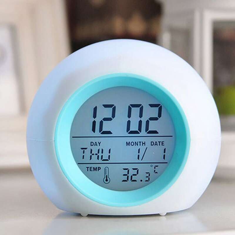 

1pc Multifunction Digital Alarm Clock, White
