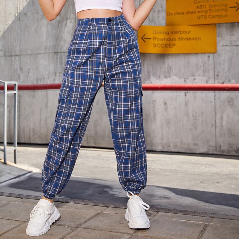 

Plaid Cargo Pants, Multicolor