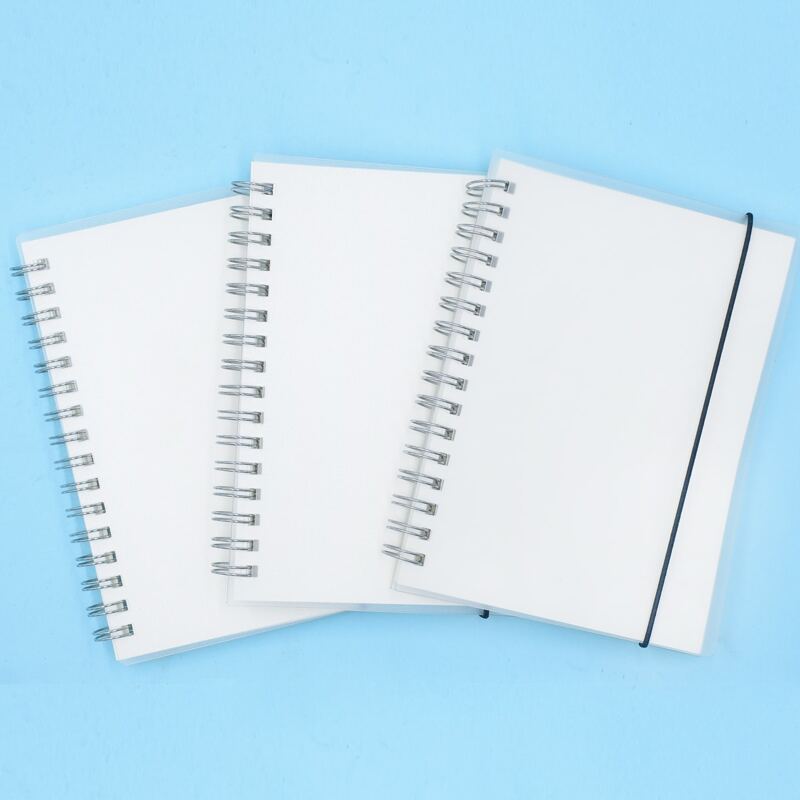 

1pc Clear Cover Spiral Notebook, White