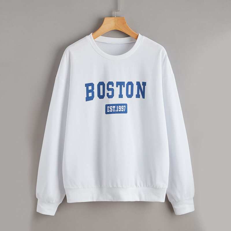 

Letter Graphic Sweatshirt, White
