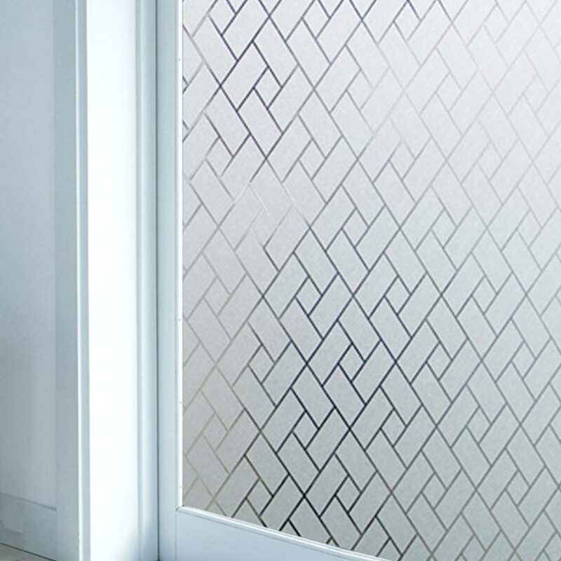 

Geometric Pattern Waterproof Glass Sticker, Silver