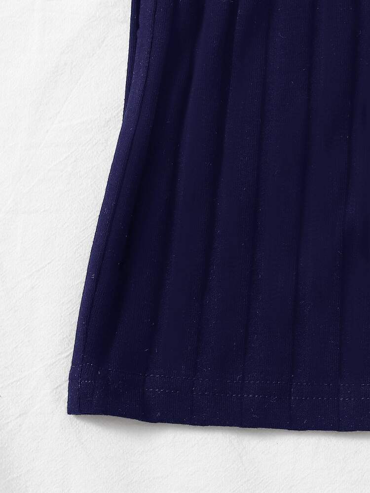 Muchica Off Shoulder Bodycon Dress - Navy Blue - View 5