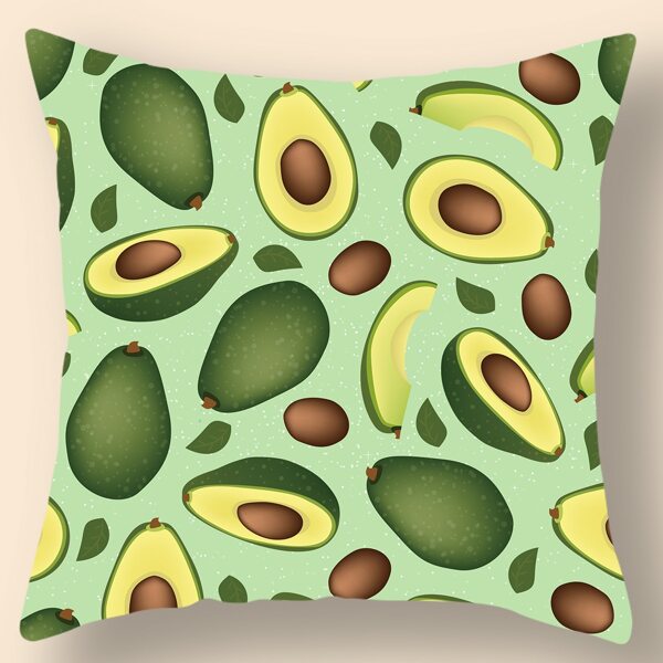 

Avocado Print Cushion Cover Without Filler, Multicolor
